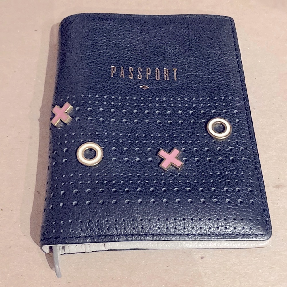 Fossil Leather RFID This & That Passport Holder